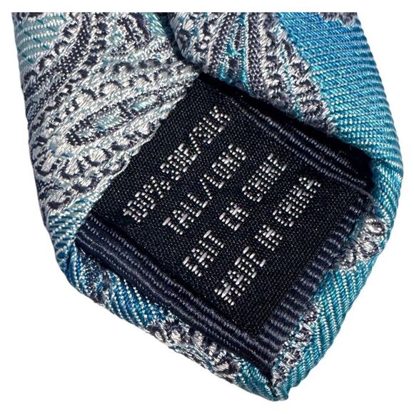 Pronto Uomo PLATINUM tie blue paisley - Picture 3 of 4